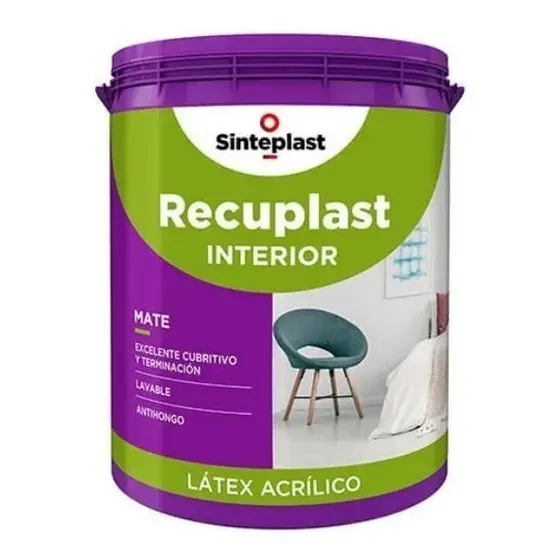 Recuplast Interior Mate Carmin 4 Litros 84514614
